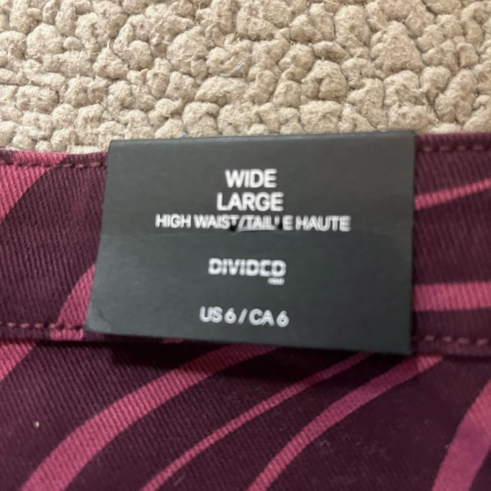 Divided Wavy Pattern Brown/Purple Pants
